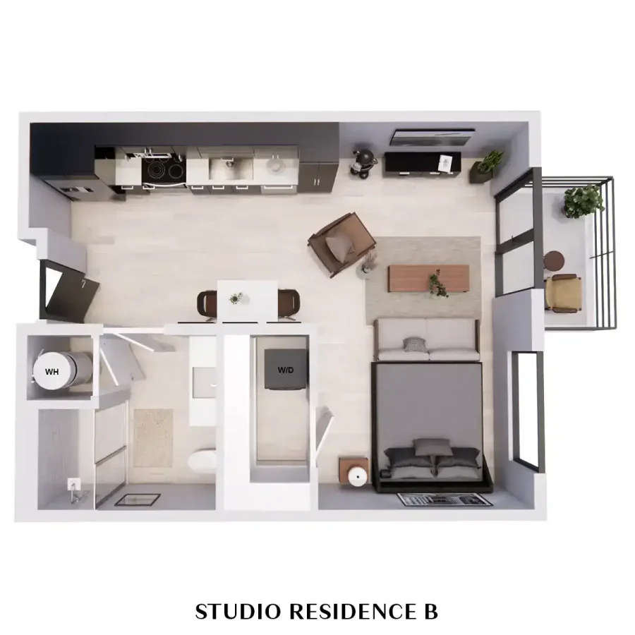 studio floor plan B
