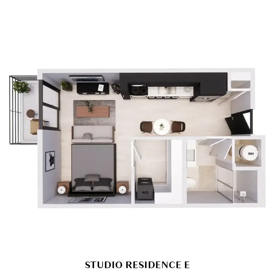 apartments in victor studio floor plan