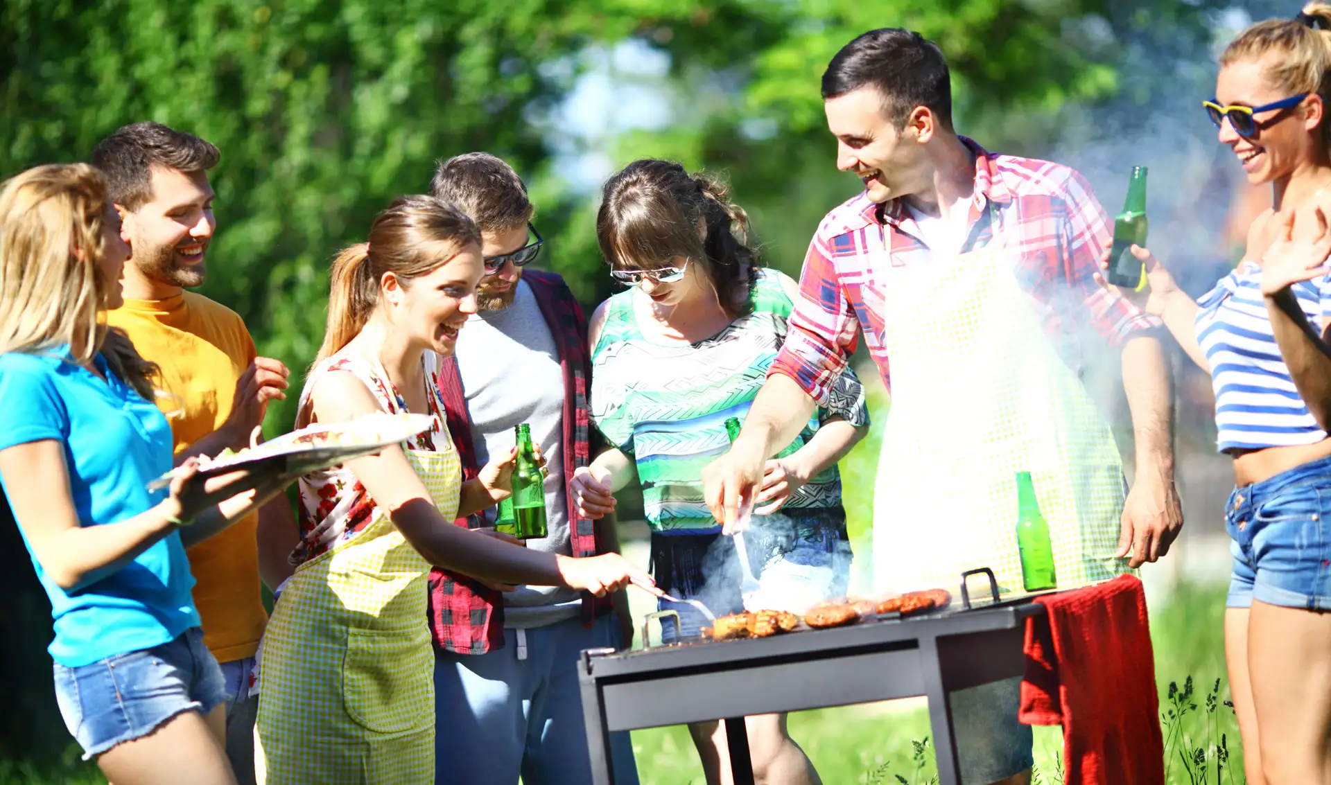 friends at a bbq