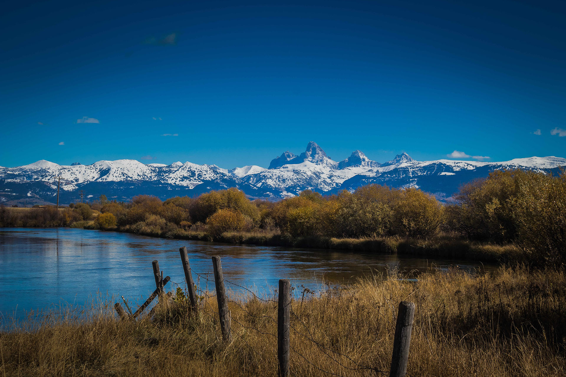 View of the teton mountains