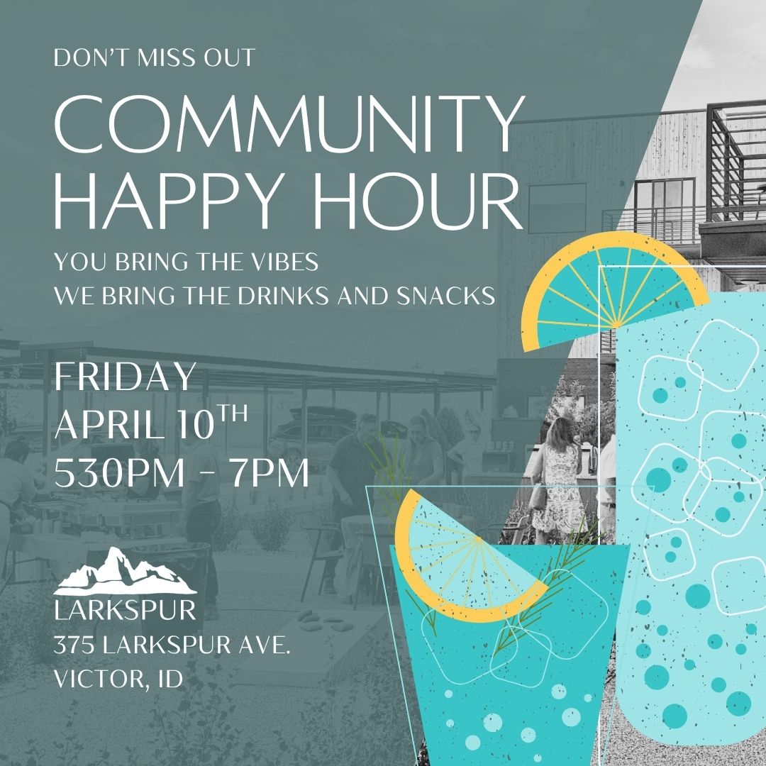 community happy hour april 10th 530pm to 7pm