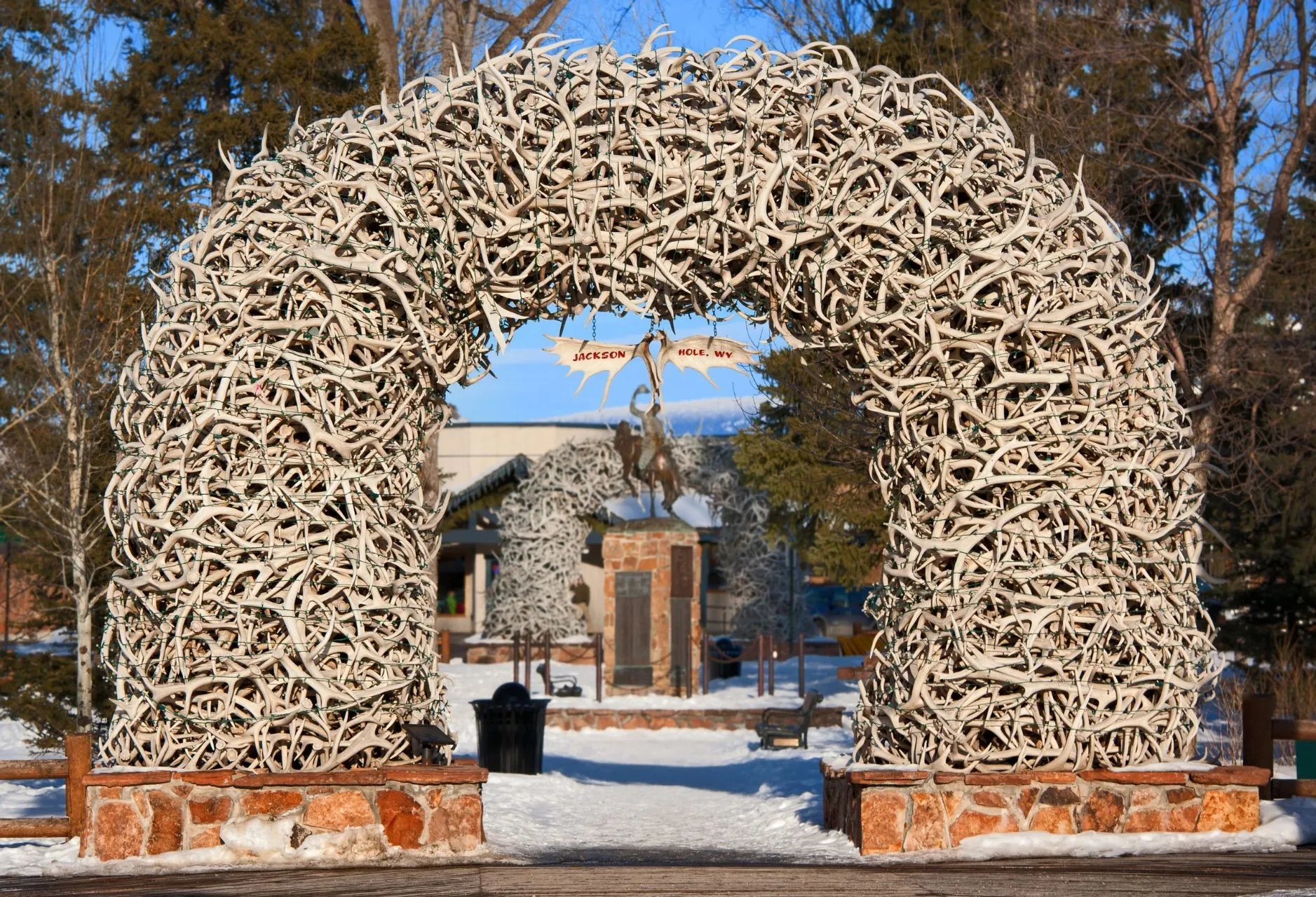 Antler arch in jackson hole
